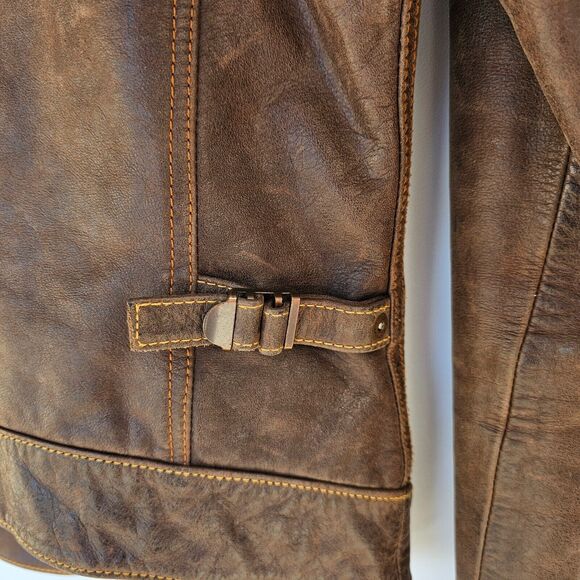 FRX Jeans Leather Jacket - Picture 4 of 6